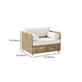 UV Resistant Light Brown Woven Frame Outdoor Patio Sofa Set #size