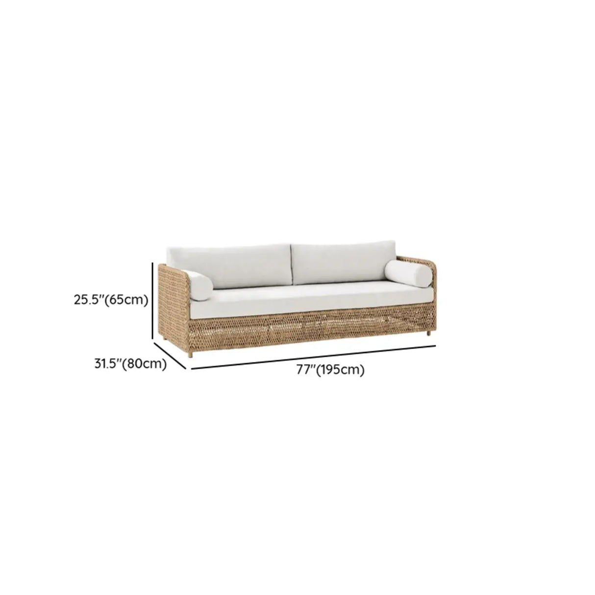 UV Resistant Light Brown Woven Frame Outdoor Patio Sofa Set Image - 17