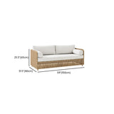 UV Resistant Light Brown Woven Frame Outdoor Patio Sofa Set Image - 20