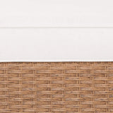 UV Resistant Modular Rattan Beige Upholstered Patio Sofa Set Image - 7