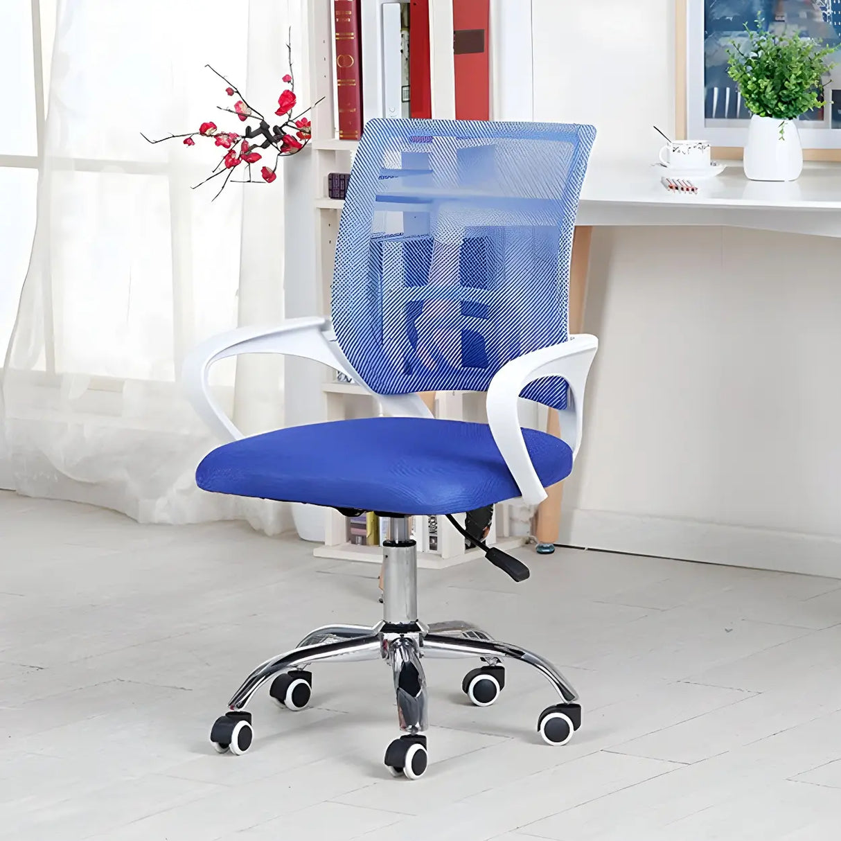 Various Colors Ergonomic Mesh Office Chair with Fixed Arms Image - 17