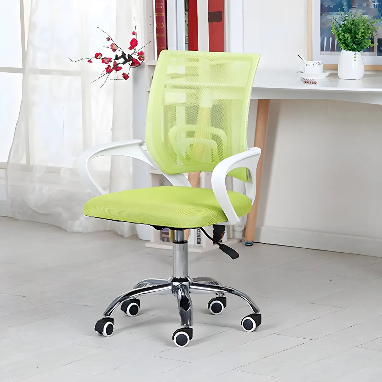 Various Colors Ergonomic Mesh Office Chair with Fixed Arms Image - 19