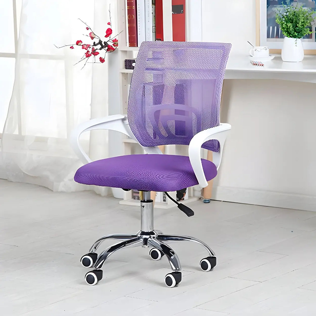 Various Colors Ergonomic Mesh Office Chair with Fixed Arms Image - 20
