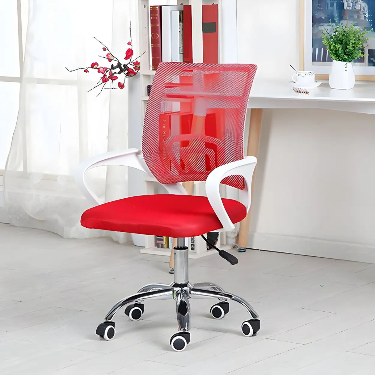 Various Colors Ergonomic Mesh Office Chair with Fixed Arms Image - 21