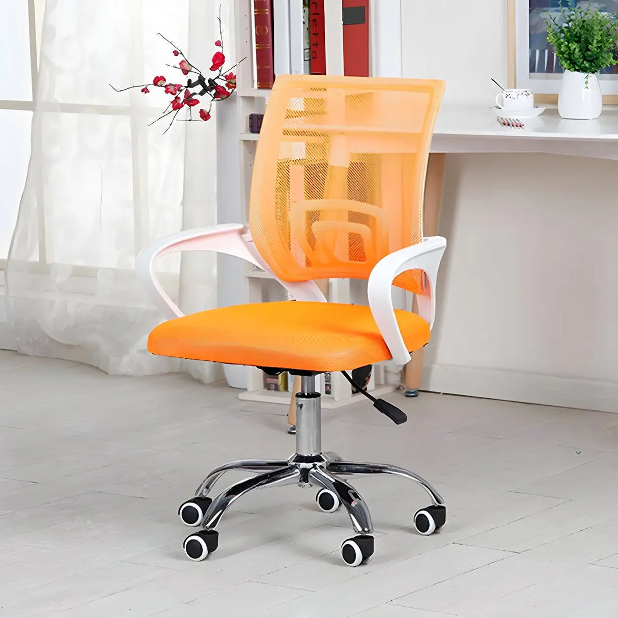 Various Colors Ergonomic Mesh Office Chair with Fixed Arms Image - 22