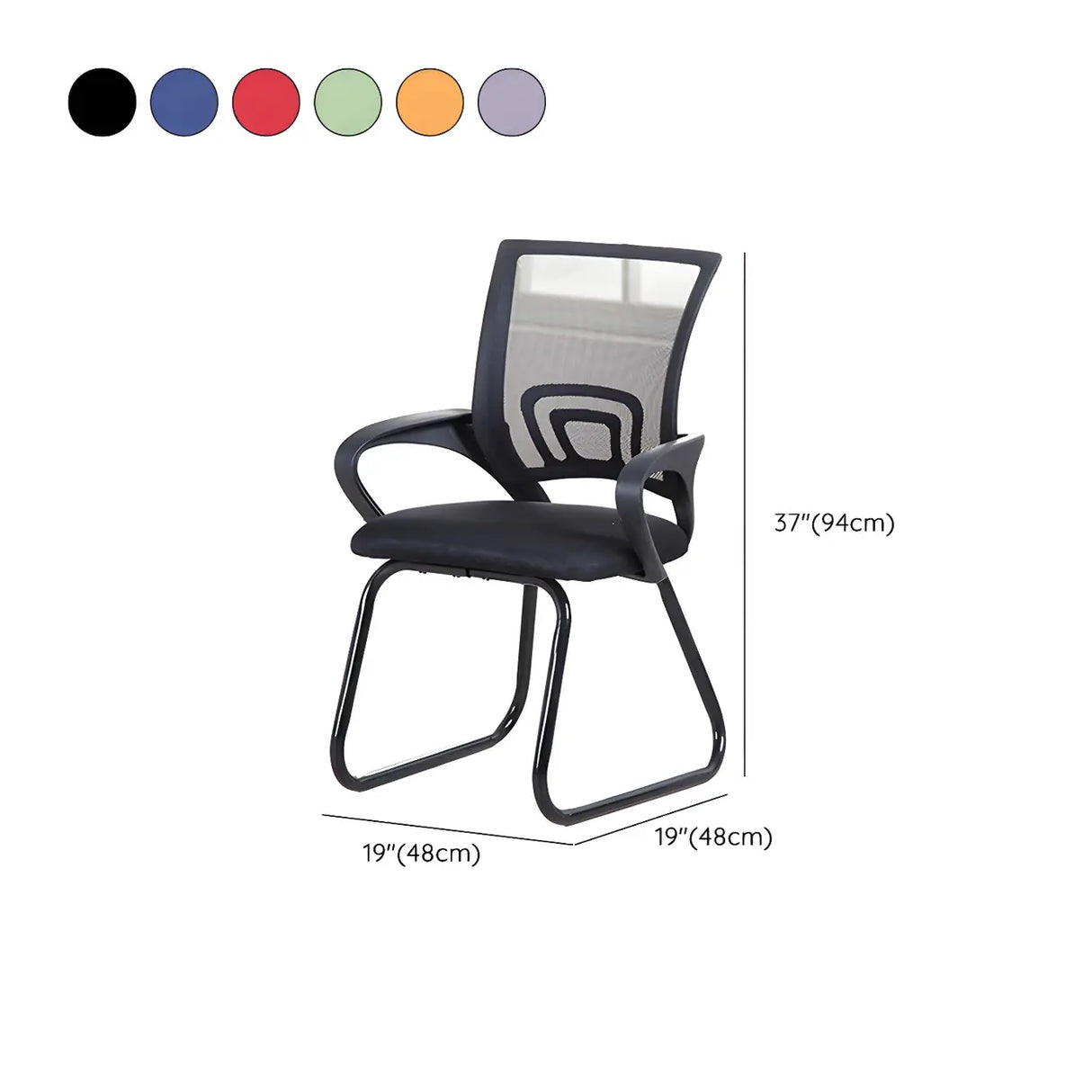 Various Colors Ergonomic Mesh Office Chair with Fixed Arms Image - 30