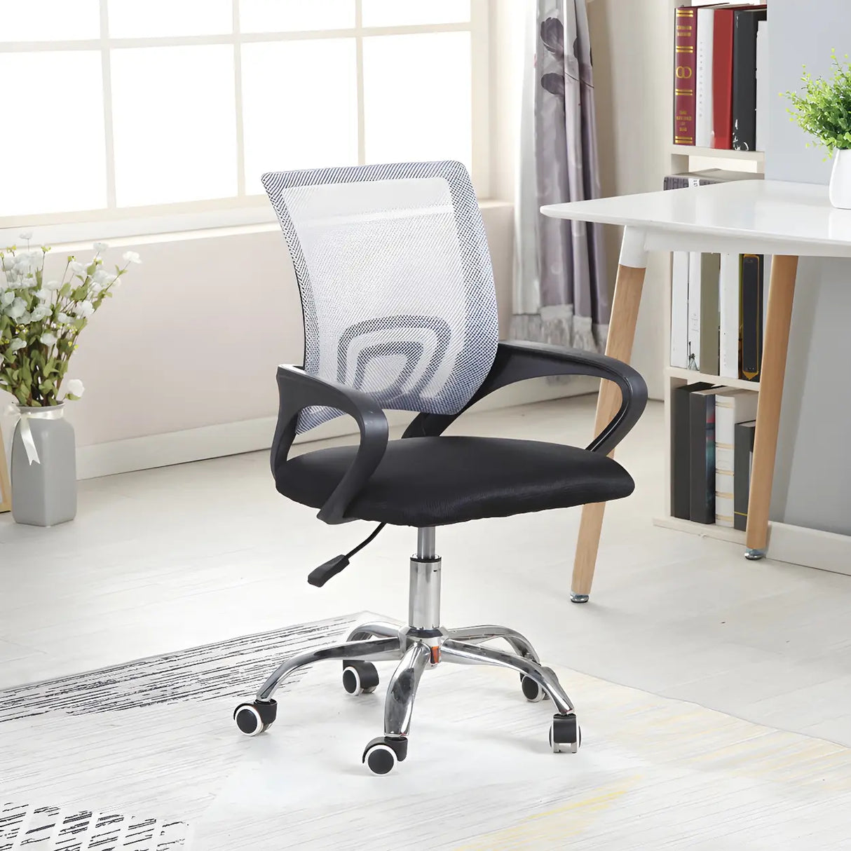 Various Colors Ergonomic Mesh Office Chair with Fixed Arms Image - 4