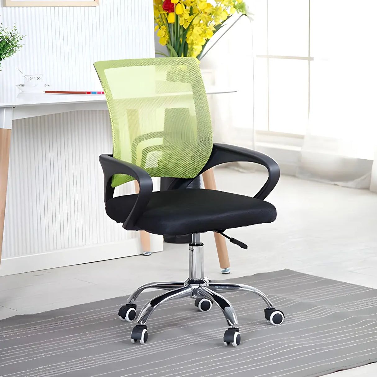 Various Colors Ergonomic Mesh Office Chair with Fixed Arms Image - 7