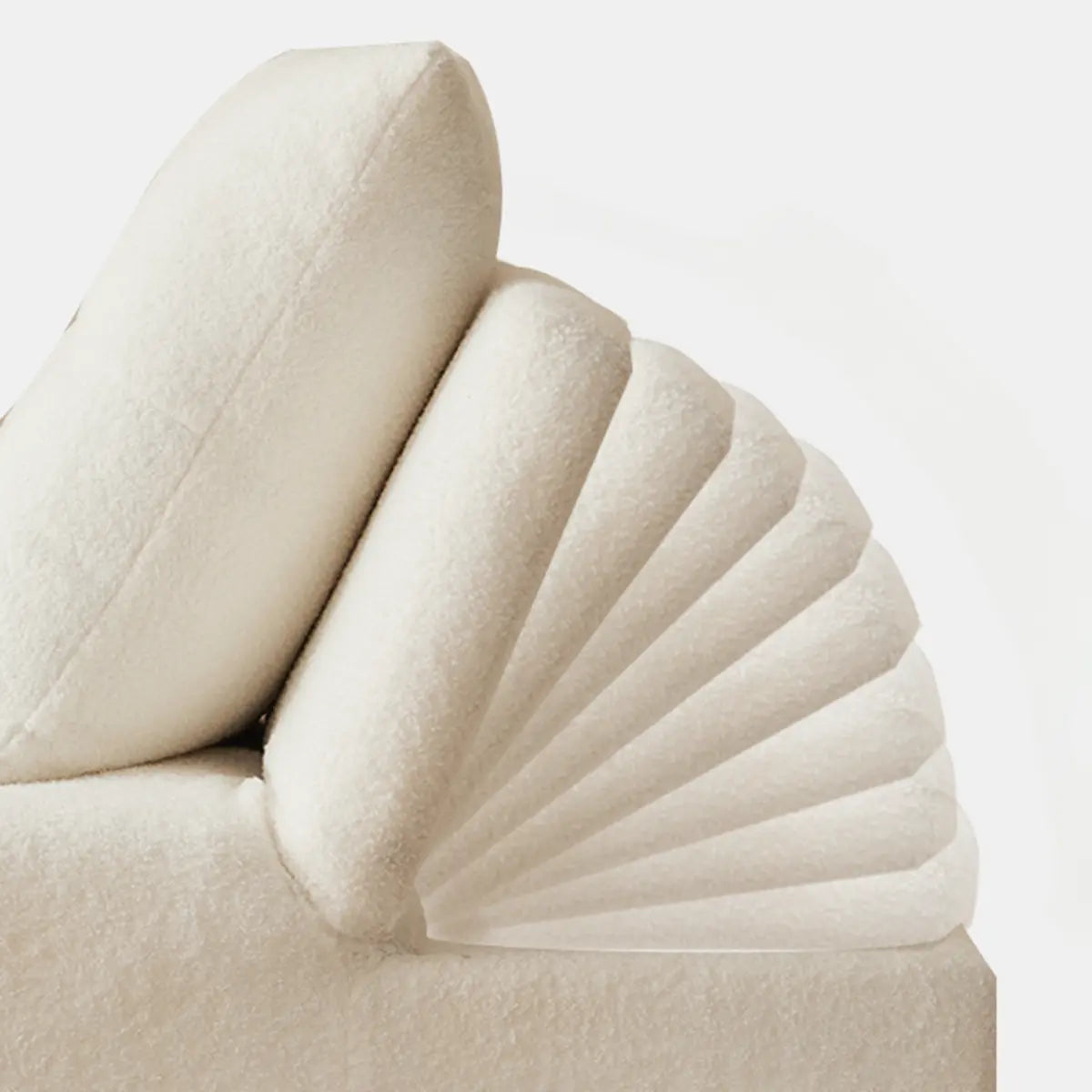 Versatile Cream Twin Square Fabric Foldable Futon Sofa Image - 6
