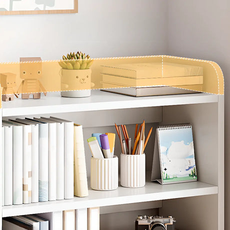 Versatile Modern White Desktop Wood Storage Bookcase Image - 2