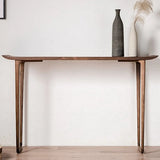 Versatile Rectangular Elm Cocoa Sleek Entryway Table Image - 5