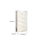 Vertical Acrylic White Tall Lingerie Storage Chest Image - 13