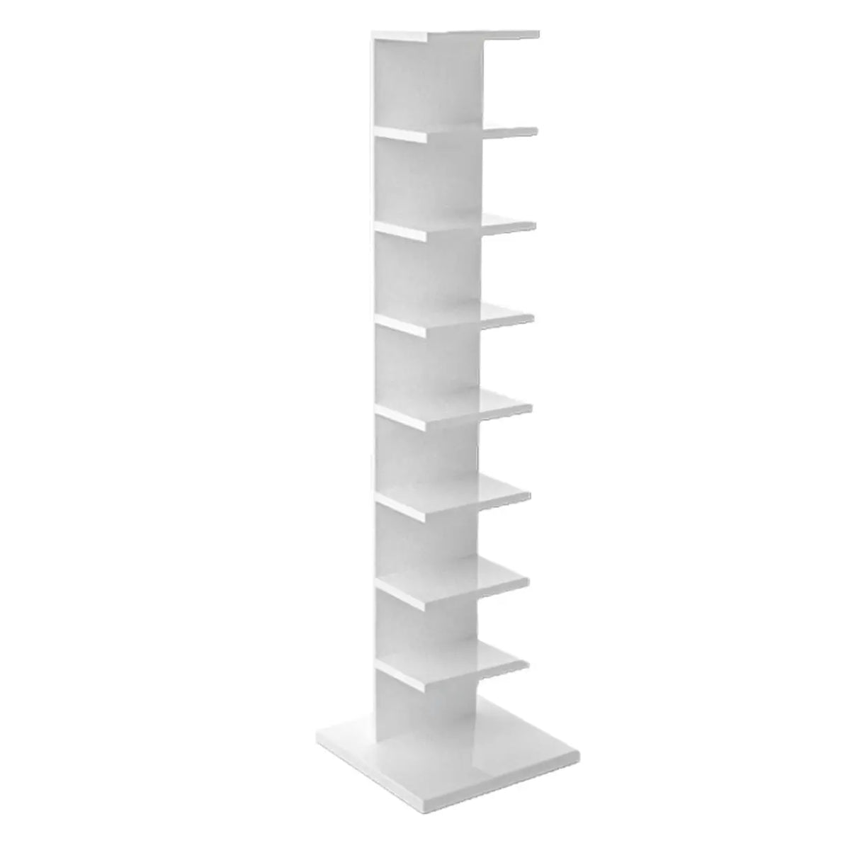 Vertical Etagere Closed Back Wood Storage Spine Bookcase Image - 14