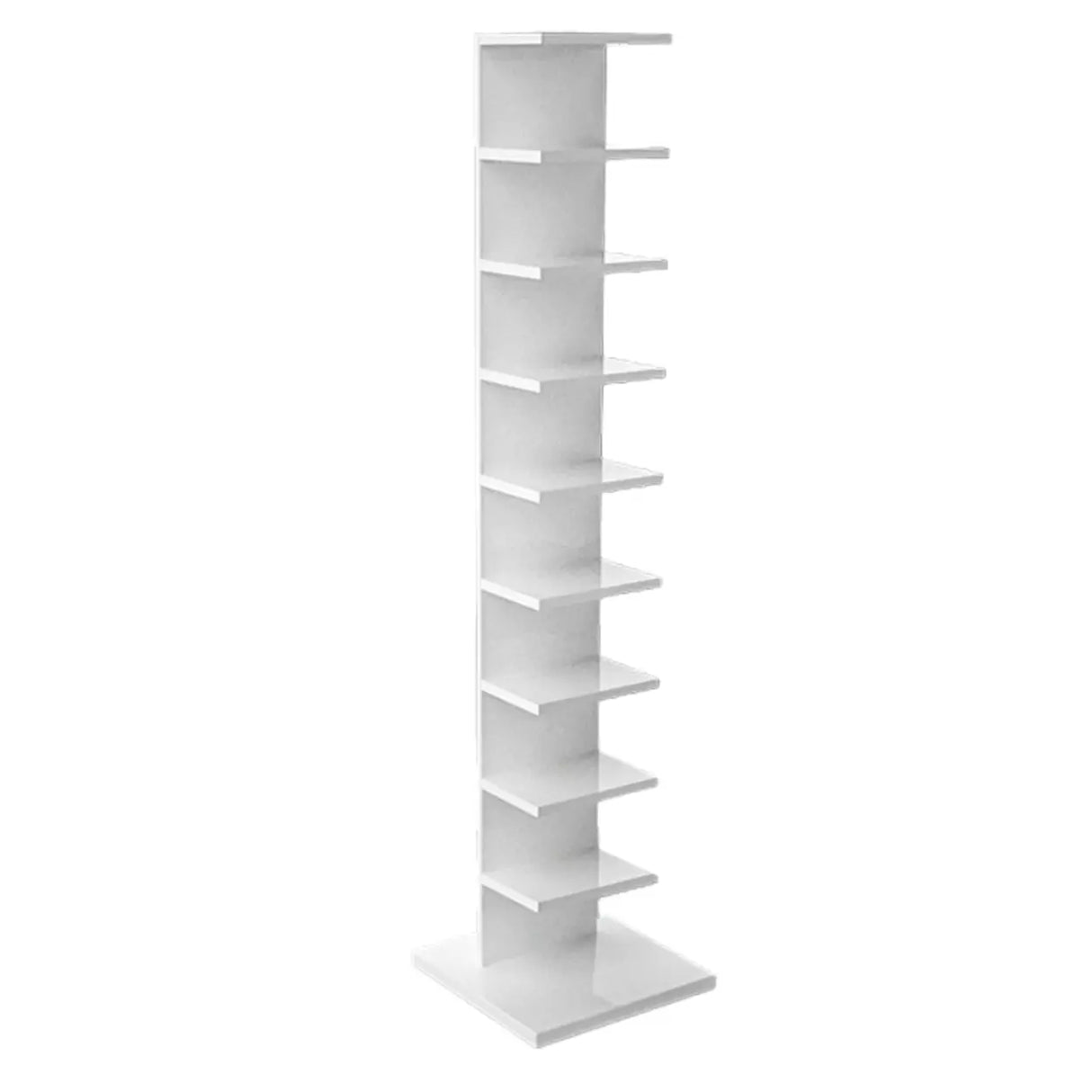 Vertical Etagere Closed Back Wood Storage Spine Bookcase Image - 17