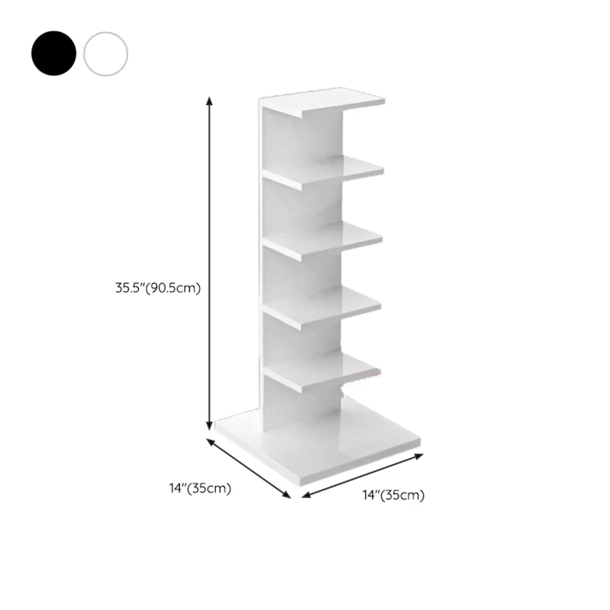 Vertical Etagere Closed Back Wood Storage Spine Bookcase 