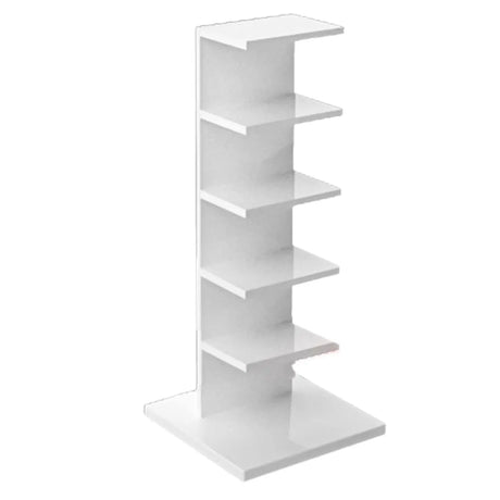 Vertical Etagere Closed Back Wood Storage Spine Bookcase Image - 2