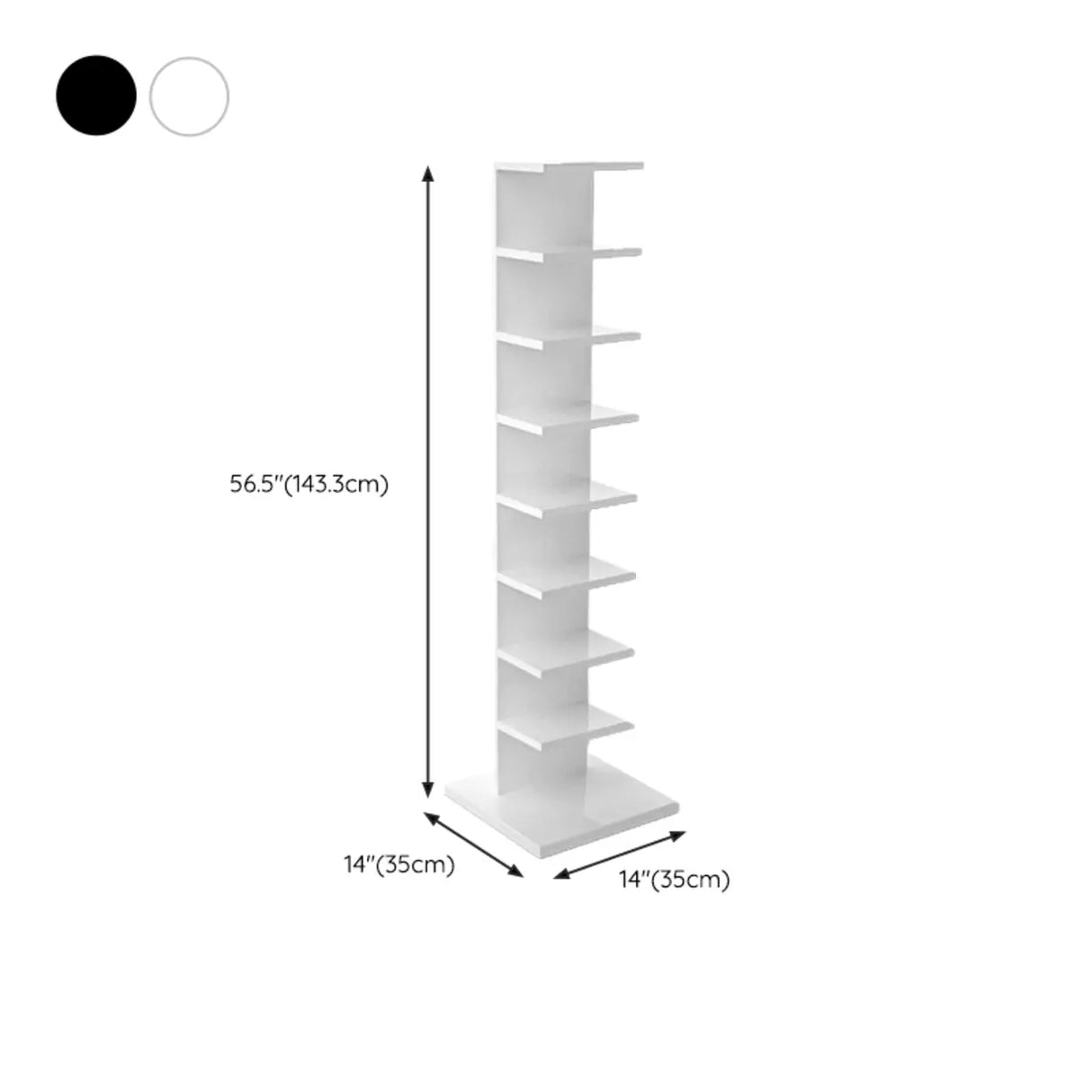 Vertical Etagere Closed Back Wood Storage Spine Bookcase Image - 22