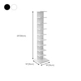 Vertical Etagere Closed Back Wood Storage Spine Bookcase Image - 23