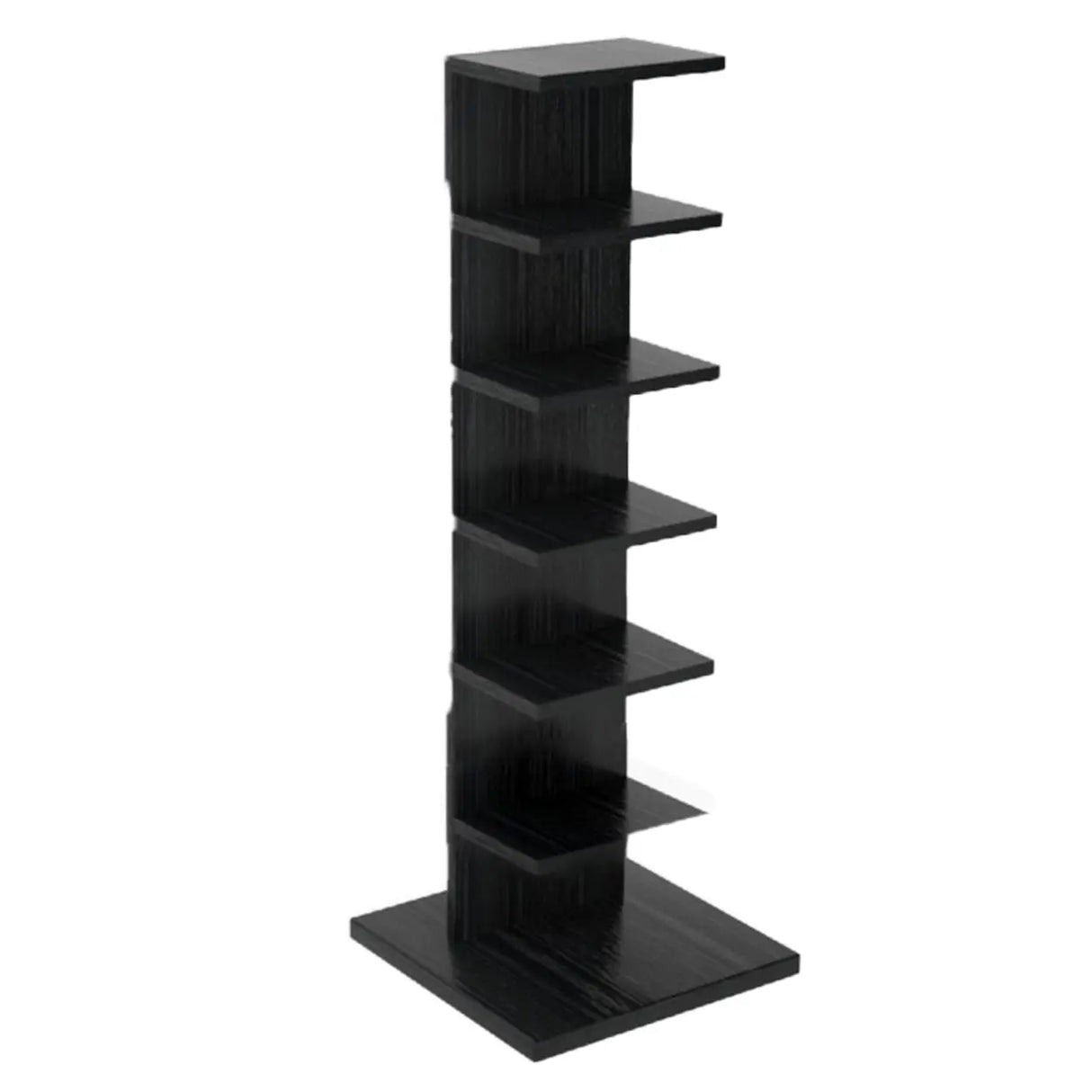 Vertical Etagere Closed Back Wood Storage Spine Bookcase Image - 3