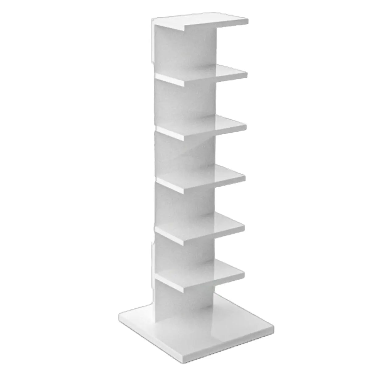 Vertical Etagere Closed Back Wood Storage Spine Bookcase Image - 5