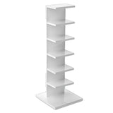 Vertical Etagere Closed Back Wood Storage Spine Bookcase Image - 5
