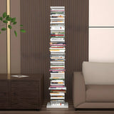 Vertical Etagere Closed Back Wood Storage Spine Bookcase Image - 6