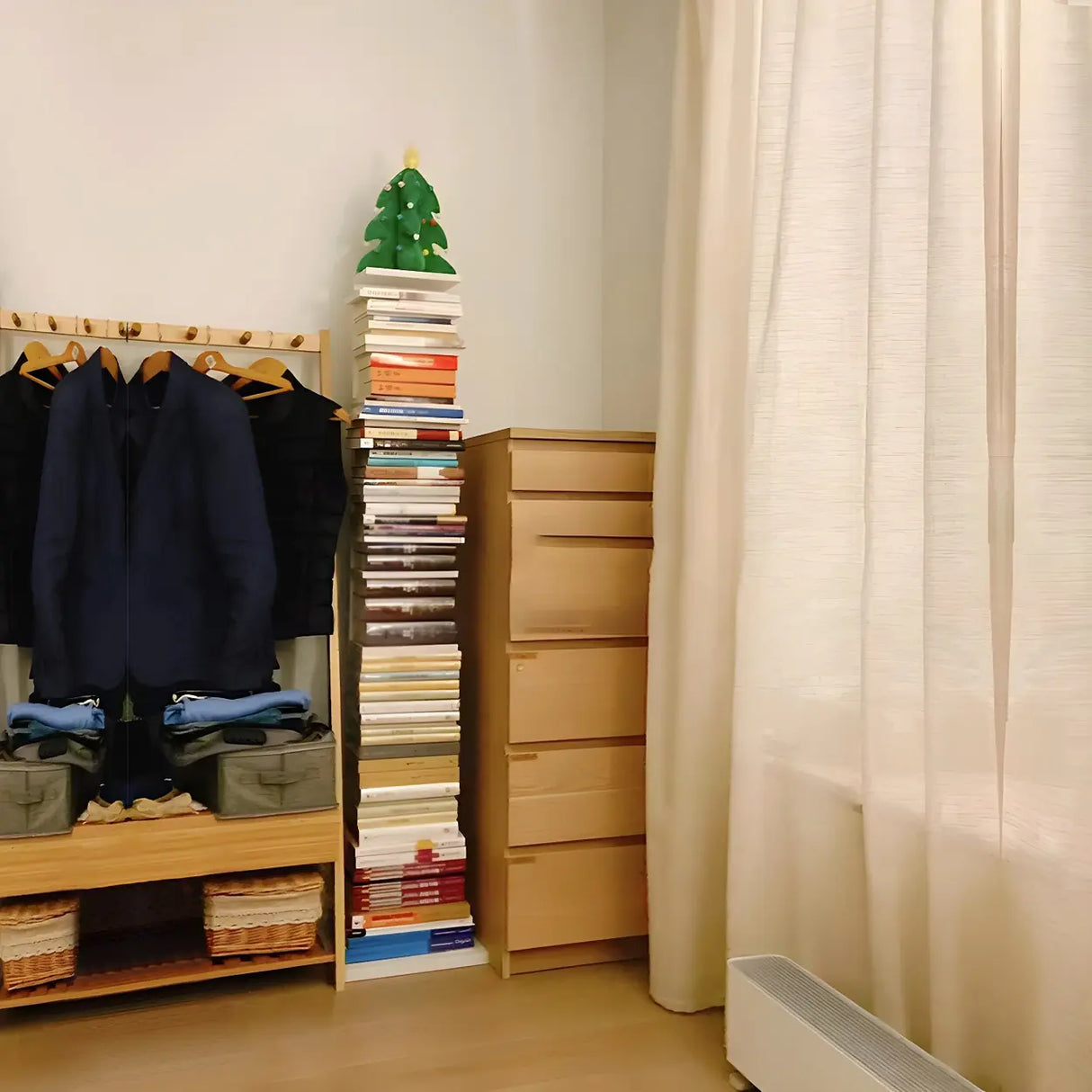 Vertical Etagere Closed Back Wood Storage Spine Bookcase Image - 7