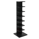 Vertical Etagere Closed Back Wood Storage Spine Bookcase Image - 8