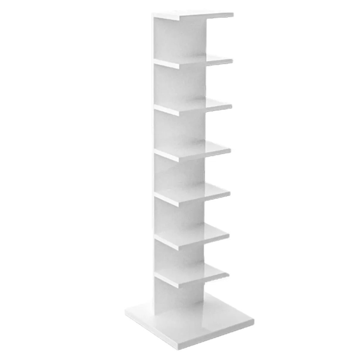 Vertical Etagere Closed Back Wood Storage Spine Bookcase Image - 9