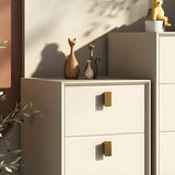 Vertical Glam Beige Pine Wood Dresser for Bedroom Image - 13