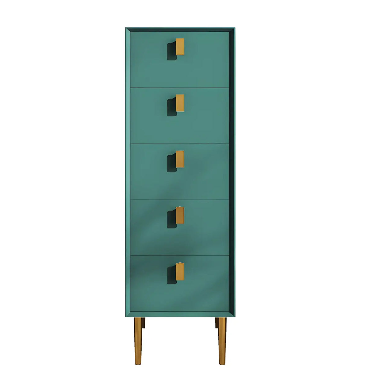 Vertical Glam Beige Pine Wood Dresser for Bedroom Image - 9