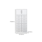 Vertical Grey Steel Filing Cabinet with Lock and Drawers Image - 29