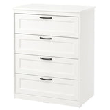 Vertical Hardwood Brown Storage Dresser with Drawers Image - 2