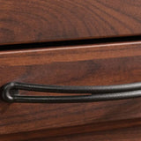 Vertical Hardwood Brown Storage Dresser with Drawers Image - 6