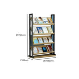 Vertical Industrial Open Back Natural Wood Bookshelf Image - 12