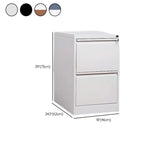Vertical Metal White File Cabinet with Secure Storage #size