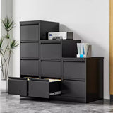 Vertical Metal White File Cabinet with Secure Storage Image - 2
