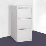 Vertical Metal White File Cabinet with Secure Storage Image - 21
