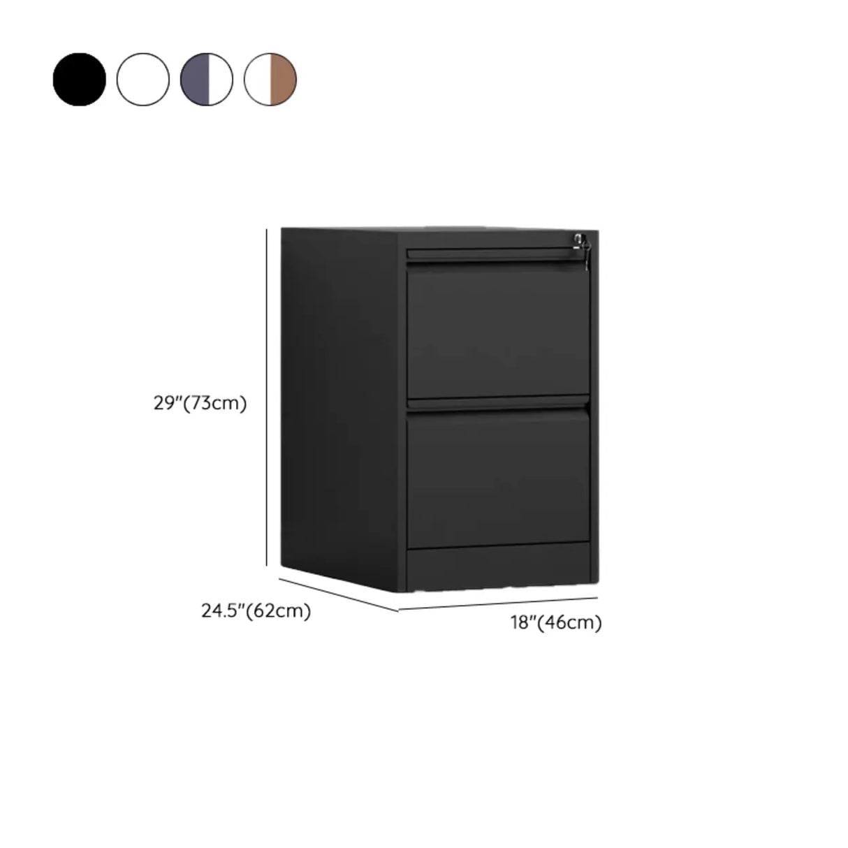Vertical Metal White Storage Unit Lockable Filing Cabinet 