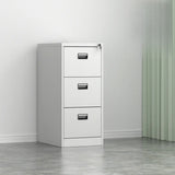 Vertical Metal White Storage Unit Lockable Filing Cabinet Image - 33