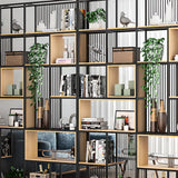 Vertical Modern Alloy Frame Etagere Display Bookcase Image - 7