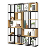 Vertical Modern Alloy Frame Etagere Display Bookcase Image - 9