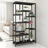Vertical Modern Alloy Frame Open Etagere Bookshelf Image - 5