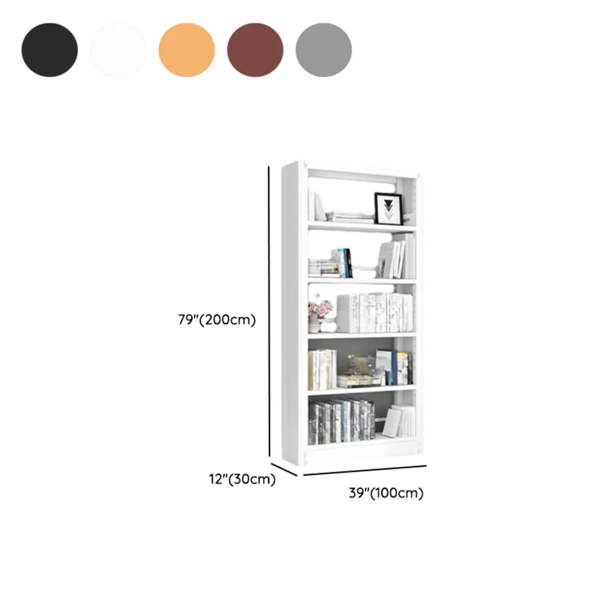 Vertical Modern Cube Steel Open Back Storage Bookshelf 