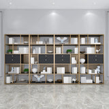 Vertical Modern Gold Drawers Alloy Display Bookcase Image - 2