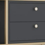 Vertical Modern Gold Drawers Alloy Display Bookcase Image - 7