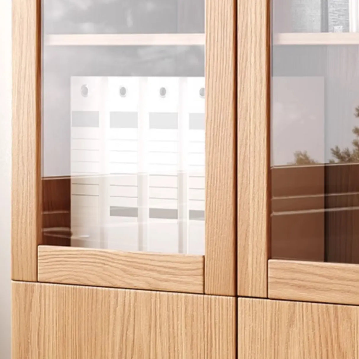 Vertical Modern Nordic Cabinet Wood Bookcase - Sepia 3-Person Image - 10