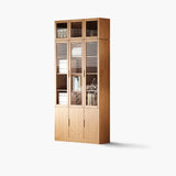Vertical Modern Nordic Cabinet Wood Bookcase - Sepia 3-Person Image - 12