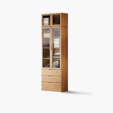 Vertical Modern Nordic Cabinet Wood Bookcase - Sepia 3-Person Image - 14