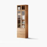 Vertical Modern Nordic Cabinet Wood Bookcase - Sepia 3-Person Image - 15